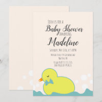 Canard en caoutchouc moderne jaune pour Baby Showe