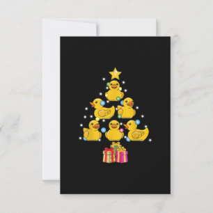 Invitation Canard en caoutchouc Noël Arbre Canard Coin-coin N