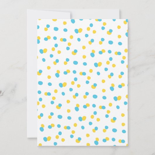 Invitation Canard en caoutchouc Premier anniversaire fête ble (Dos)