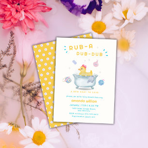 Invitation Canard en caoutchouc Rub A Dub Dub Bain Bébé Showe
