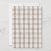 Invitation Canard Gingham Animal de Ferme (Dos)