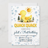 Invitation canard jaune canard 1er canard en caoutchouc invit (Devant)