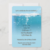 Invitation Canard jaune pour une fête de billard d'anniversai (Dos)