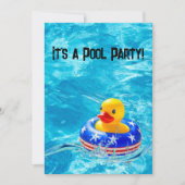 Invitation Canard jaune pour une fête patriotique au bord de (Devant)