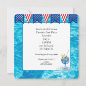 Invitation Canard jaune pour une fête patriotique au bord de (Dos)