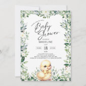 Invitation Canard mou avec Baby shower de la croupe Invitatio (Devant)