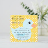 Invitation Canard pointu en bleu (Debout devant)