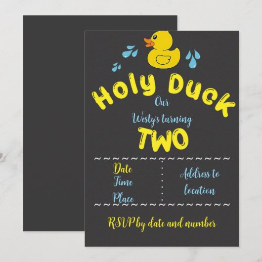 Invitation Canard Sacré 2 (Devant / Derrière)