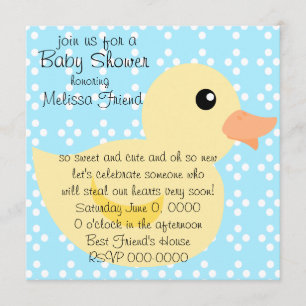 Invitation Canard tacheté en jaune