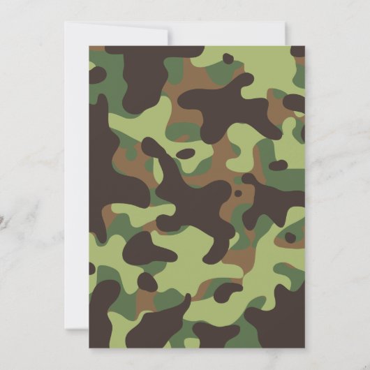 Invitation Canards, Camions et seaux à huit points Cerfs Bébé (Dos)