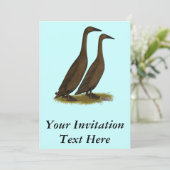 Invitation Canards coureurs de chocolat (Debout devant)