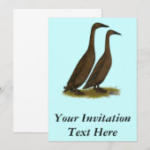 Invitation Canards coureurs de chocolat (Devant / Derrière)