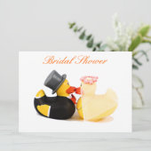 Invitation Canards de mariage - Baby Shower (Debout devant)