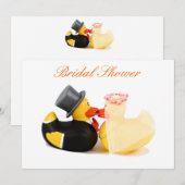 Invitation Canards de mariage - Baby Shower (Devant / Derrière)