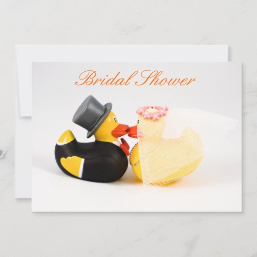 Invitation Canards de mariage - Enterrement de vie de jeune f (Devant)