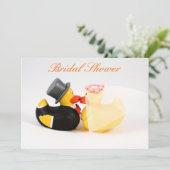 Invitation Canards de mariage - Fête de la mariée (Debout devant)