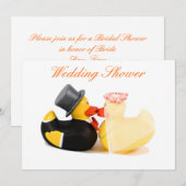 Invitation Canards de mariage - Shower de mariage (Devant / Derrière)