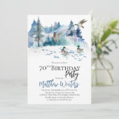 Invitation Canards Forêt forestière Nature 70e fête d'anniver (Debout devant)