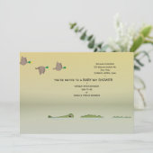 Invitation Canards & Gator Nature Cartoon Baby shower garçon (Debout devant)