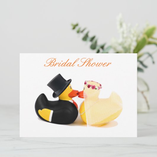 Invitation Canards mariages 4 - Fête des mariées (Debout devant)