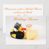 Invitation Canards mariages - Wedding showers (Devant / Derrière)