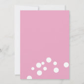 Invitation Canards modernes Baby shower fille rose jaune (Dos)