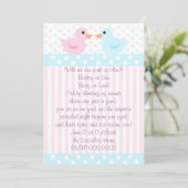 Invitation Canards roses et bleus (Debout devant)