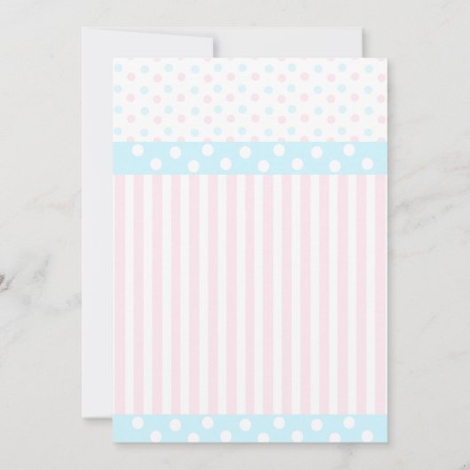 Invitation Canards roses et bleus (Dos)