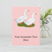Invitation Canards : White Pekins (Debout devant)