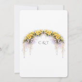 Invitation Canary Yellow Romantic Freesia Floral Wedding (Dos)