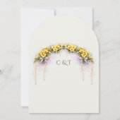 Invitation Canary Yellow Romantic Freesia Floral Wedding (Dos)