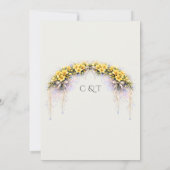 Invitation Canary Yellow Romantic Freesia  Floral Wedding (Dos)