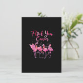 Invitation Cancer Flamant rose rose Cancer du sein Aware (Debout devant)