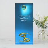 Invitation CANCER OPALE, saphir jaune clair bleu (Debout devant)