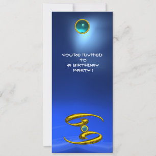 Invitation CANCER OPALE, saphir jaune clair bleu