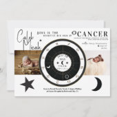 Invitation Cancer Soleil & Signe Lunaire Annonce de Naissance (Devant)