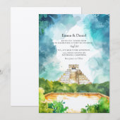 Invitation Cancun Mexique Destination Mariage (Devant / Derrière)