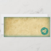 Invitation Cancun Twilight Beach Boarding Pass Mariage aqua (Dos)