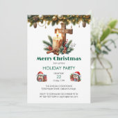 Invitation Candlelit Cross with Cinnamon and Berry Christmas (Debout devant)