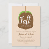 Invitation Candy Apple Carmel Baby shower d'automne Invitatio (Devant)