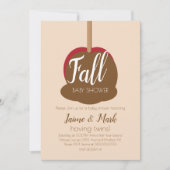 Invitation Candy Apple Carmel Baby shower d'automne Invitatio (Devant)
