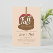 Invitation Candy Apple Carmel Baby shower d'automne Invitatio (Debout devant)