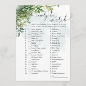 Invitation Candy Bar Baby shower Jeu Vert Thème (Devant)