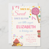 Invitation Candy Birthday Sweet Celebration Candy land (Devant)