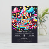 Invitation Candy Boho Printable Anniversaire (Debout devant)