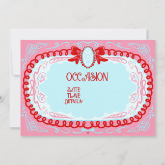 Invitation Candy Cameo Custom