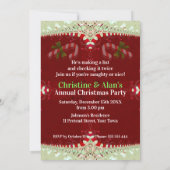 Invitation Candy Cane Christmas Holidays Party  (Dos)