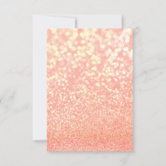 Invitation Candy Coral Gold Parties scintillant Champaieren F (Dos)