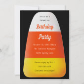 Invitation Candy Corn Enfants Halloween fête d'anniversaire (Devant)