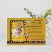 Invitation Candy Corn - Photo Halloween Anniversaire Invita (Debout devant)